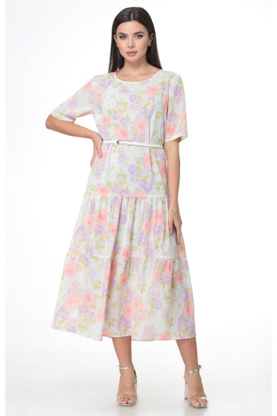 Платье Angelina & Сompany 514 розовый_цветы - фото 4