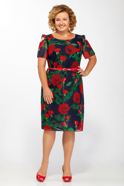 Платье Tellura-L 1404 розы - фото 1