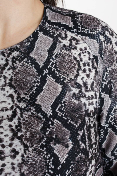 Платье Дорофея 523 серый,бежевый - фото 4