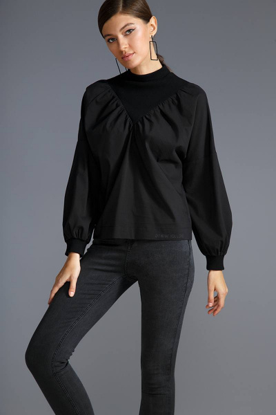 Блуза LaVeLa L5054 черный - фото 1
