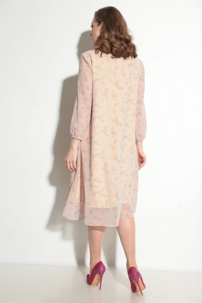 Платье Michel chic 2049 бежево-розовый - фото 5