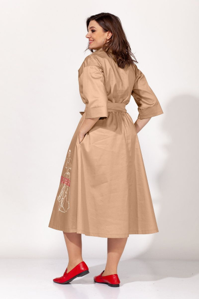 Платье ELLETTO 1818 бежевый - фото 2