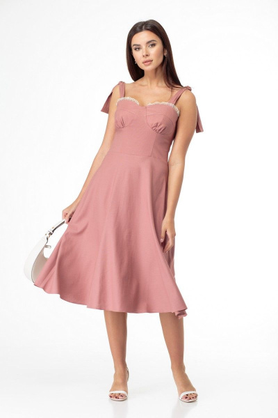 Платье Anelli 847 пастельно-розовый - фото 6