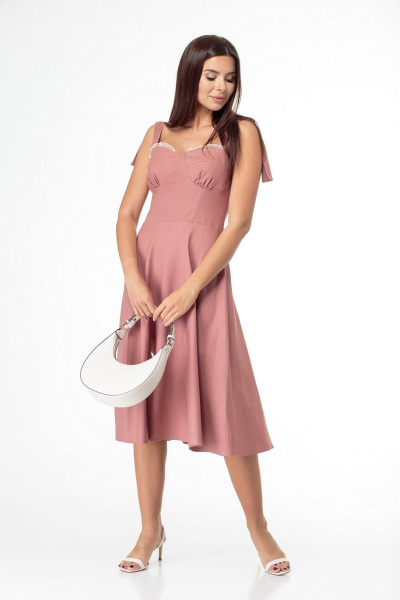 Платье Anelli 847 пастельно-розовый - фото 2