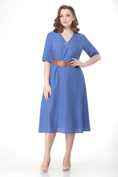 Платье VOLNA 1180 сиренево-голубой - фото 3