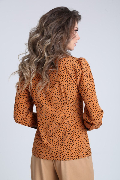 Блуза SandyNa 13931 оранжево-коричневый - фото 10