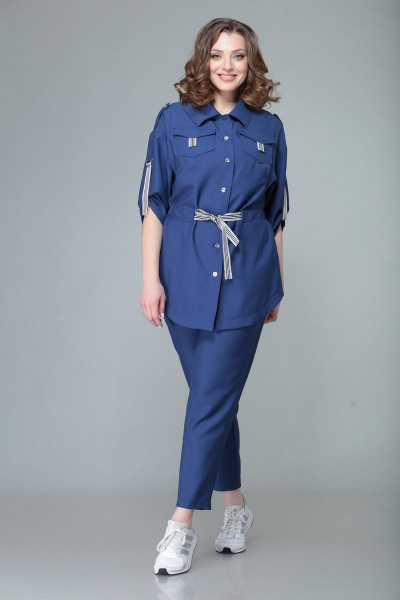 Блуза, брюки Арита-Denissa 1315 синий - фото 1