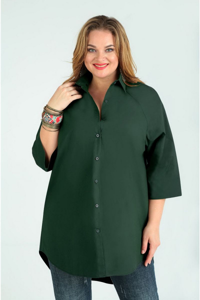 Рубашка Таир-Гранд 62374 т.зеленый - фото 2