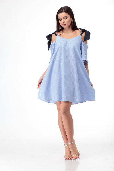 Платье Anelli 867 голубой - фото 1
