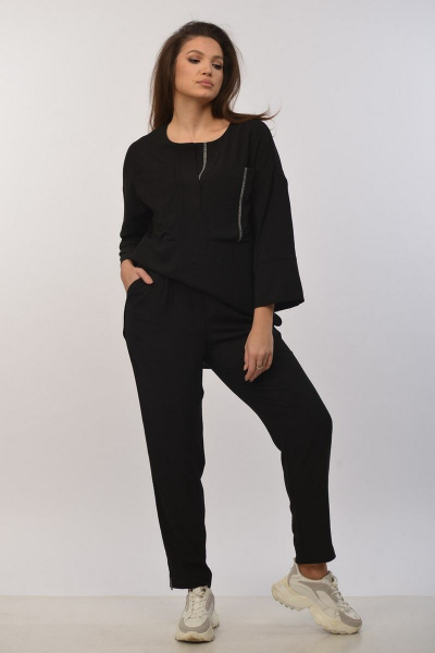 Блуза, брюки MALI 720-129 черный - фото 4