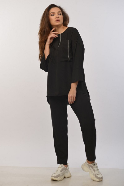 Блуза, брюки MALI 720-129 черный - фото 1