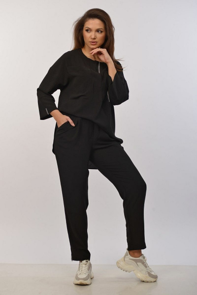 Блуза, брюки MALI 720-129 черный - фото 2