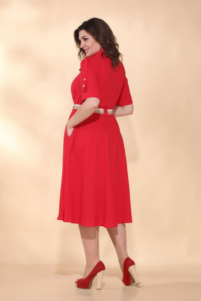 Платье Vilena 642 красный - фото 5