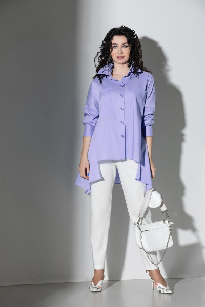 Блуза, брюки ElPaiz 630 лаванда-белый - фото 1