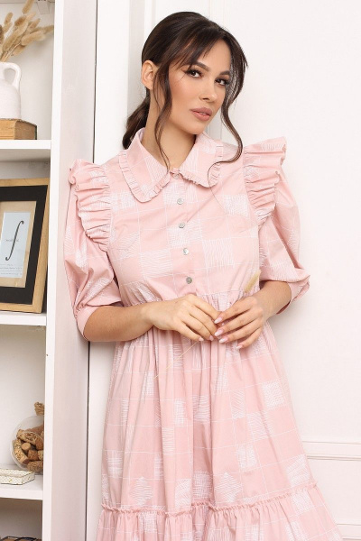 Платье Мода Юрс 2662 розовый - фото 3