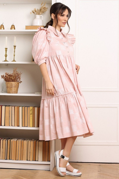 Платье Мода Юрс 2662 розовый - фото 2