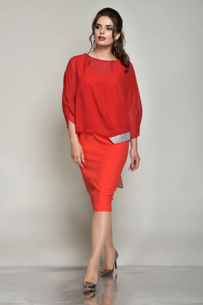 Блуза, платье Faufilure outlet С746 красный - фото 1