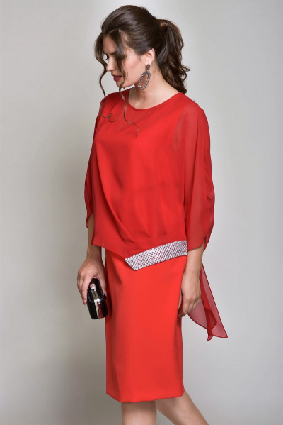 Блуза, платье Faufilure outlet С746 красный - фото 3