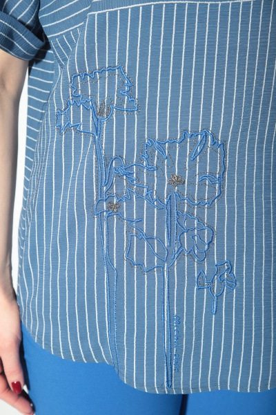 Блуза, брюки Michel chic 1214 голубой - фото 5