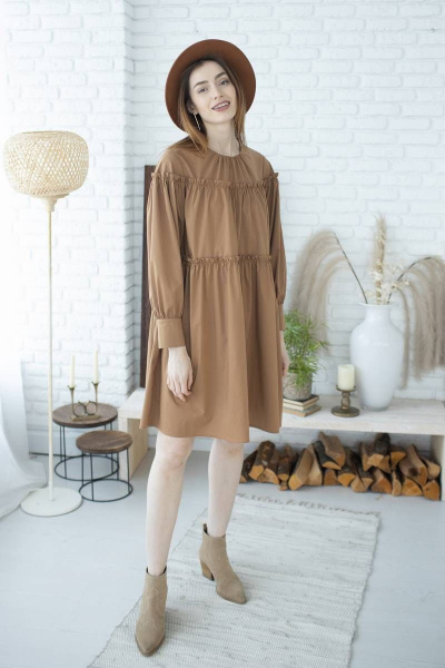 Платье Ivera 1004 коричневый - фото 3