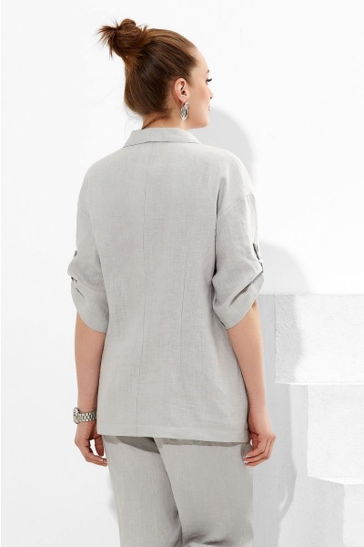 Блуза, брюки, жакет Lissana 4273 серый+сирень - фото 9