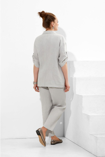 Блуза, брюки, жакет Lissana 4273 серый+сирень - фото 8