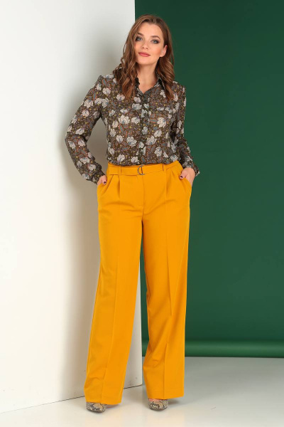 Блуза, брюки Liona Style 655 рыжий - фото 1