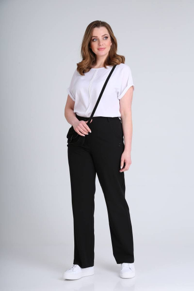 Блуза, брюки Bliss 8072 белый+черный - фото 2