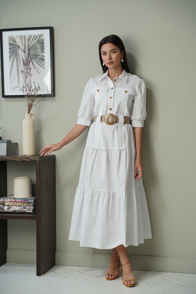 Платье LadisLine 1355 белый - фото 1
