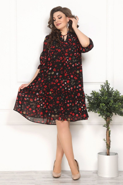 Платье Solomeya Lux 800 черный-красный - фото 1