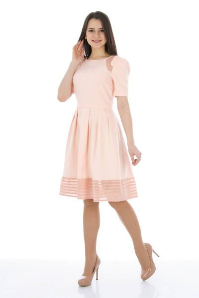 Платье Almila-Lux 1047 персиковый - фото 1
