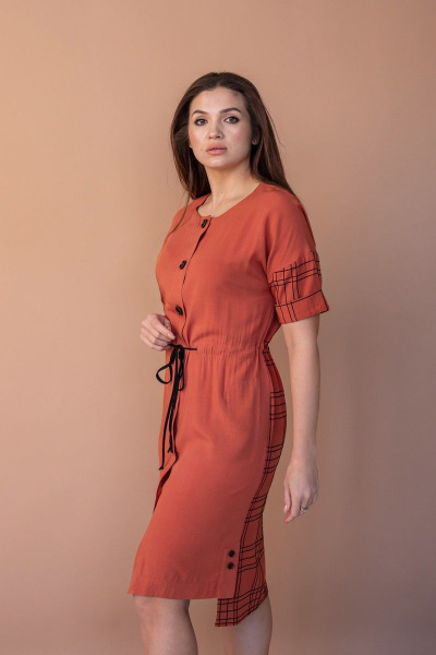 Платье Angelina 547 оранжевый - фото 3