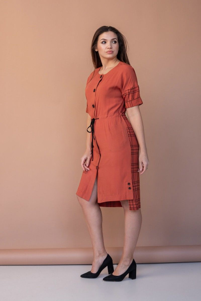 Платье Angelina 547 оранжевый - фото 2