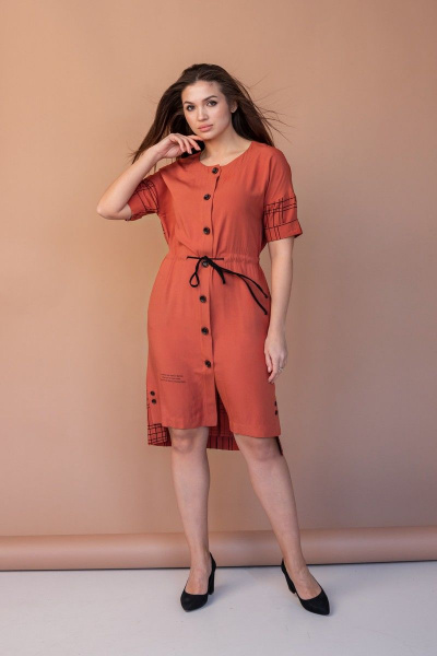 Платье Angelina 547 оранжевый - фото 1