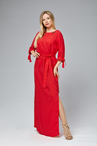 Платье Arisha 1168 ярко-красный - фото 1