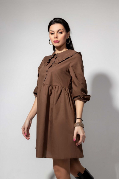 Платье YFS 823 коричневый - фото 4