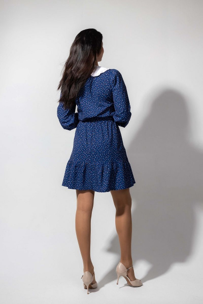 Воротник, платье YFS 6147 синий+белый - фото 2