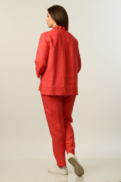 Блуза, брюки Диомант 1641 красный - фото 4