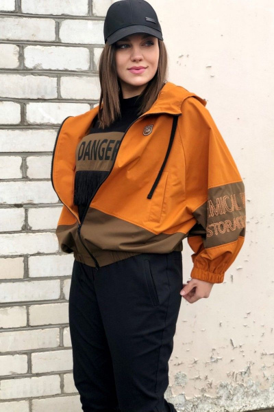 Брюки, куртка, майка Runella 1448 оранжевый - фото 3