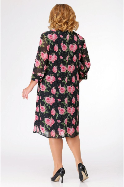 Платье LadisLine 972-1 розы - фото 3