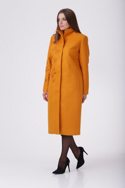 Пальто MALI 506 оранжевый - фото 3