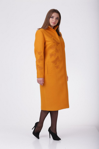 Пальто MALI 506 оранжевый - фото 4