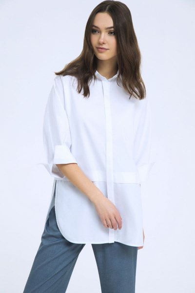 Рубашка LaVeLa L50221 белый - фото 1