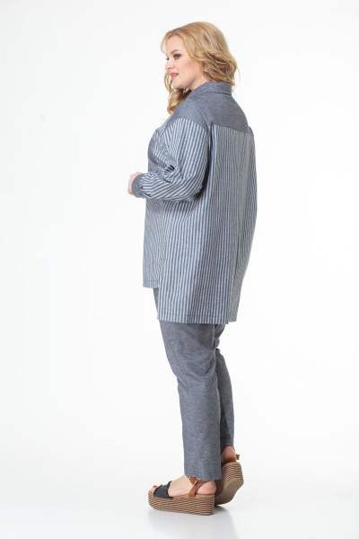 Блуза, брюки Anelli 996 серый+полоска - фото 8