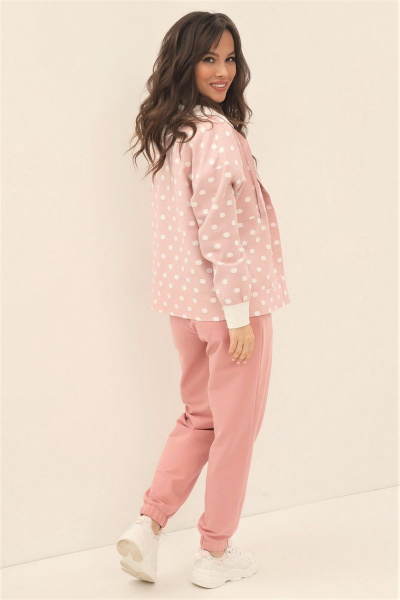 Блуза, бомбер, брюки Магия моды 1874 розовый - фото 5