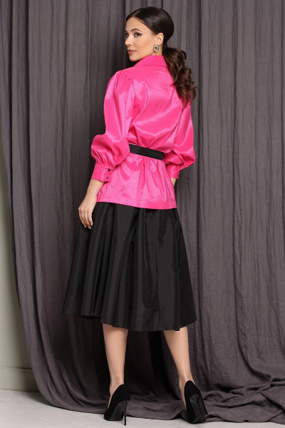 Блуза, юбка Мода Юрс 2668 черный-фуксия - фото 6