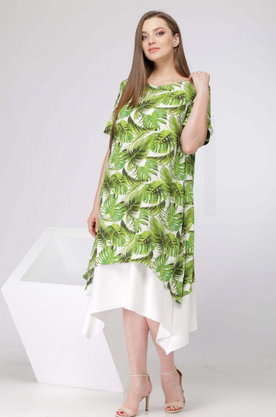 Платье SOVA 11007 листья - фото 1