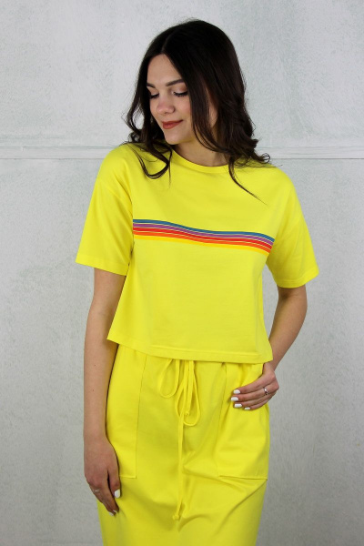 Блуза, юбка Полесье С0130-20 0С2210-Д43 158,164 лимон - фото 4