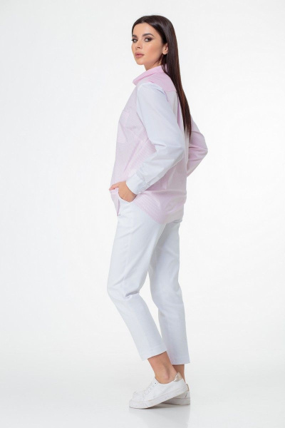 Блуза Anelli 893 бело-розовый - фото 11