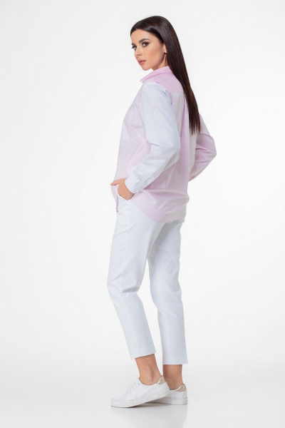 Блуза Anelli 893 бело-розовый - фото 9